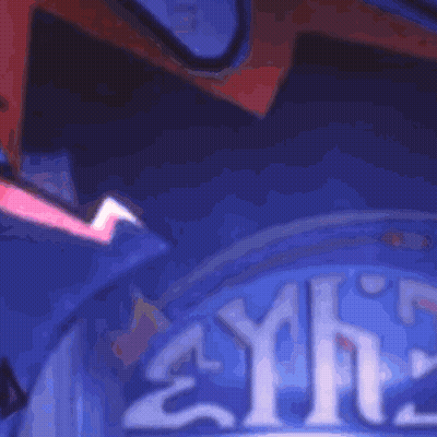 Woman In Red Top Pointing Up Saying All Of That GIF