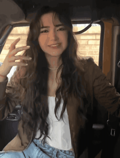 Woman In Red Top Saying Literally At Prime Video Sign GIF
