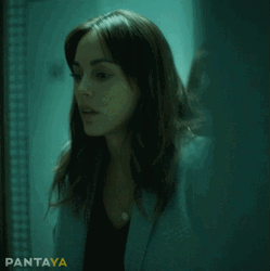 Woman In Rest Room Having Anxiety Breathing GIF