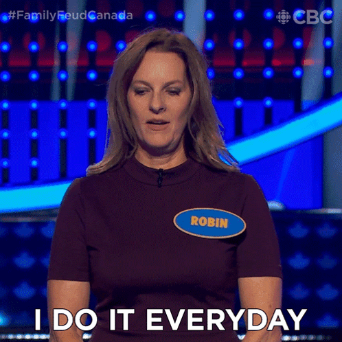 Woman In Robin Shirt Says Do It Everyday GIF