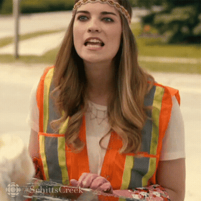 Woman In Safety Vest And Headband GIF