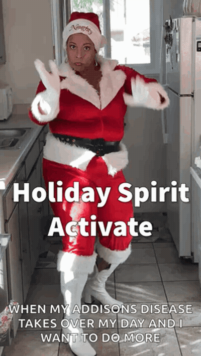 Woman In Santa Costume Dancing GIF