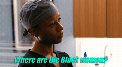 Woman In Scrubs Asking Where Are Black Women GIF
