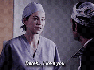 Woman In Scrubs Says Derek I Love You To Man GIF