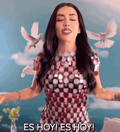 Woman In Sequined Dress Says Es Hoy Es Hoy GIF