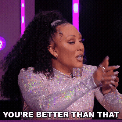 Woman In Sequined Dress You're Better Than That GIF