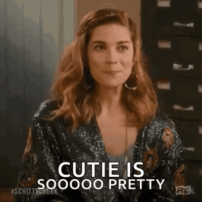 Woman In Sequined Jacket Says Cutie Is Soooo Pretty GIF