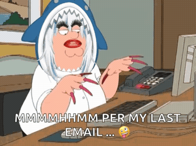 Woman In Shark Costume Sitting At Desk With Computer GIF