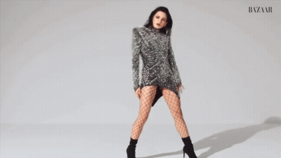 Woman In Silver Dress Dancing GIF