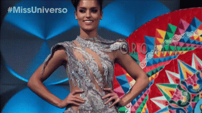 Woman In Silver Dress Miss Universo GIF
