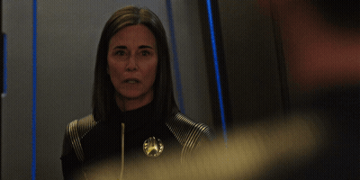 Woman In Star Trek Uniform Saying What The Hell GIF