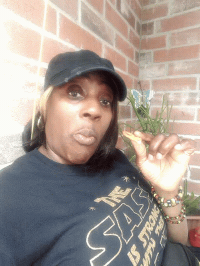 Woman In Star Wars Shirt Holding Food GIF