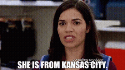 Woman In Store Saying She Is From Kansas City GIF