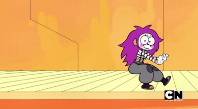 Woman In Striped Shirt And Red Scarf Making Funny Face GIF