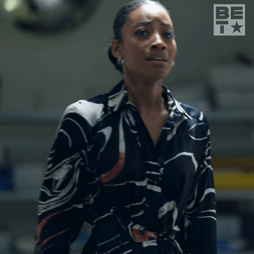 Woman In Striped Shirt Dancing GIF