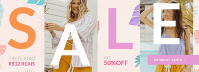 Woman In Striped Shirt Next To Sale Sign GIF