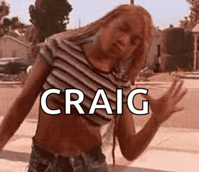 Woman In Striped Shirt With Craig GIF