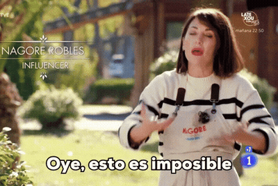 Woman In Striped Sweater Oye Esto Es Imposible GIF