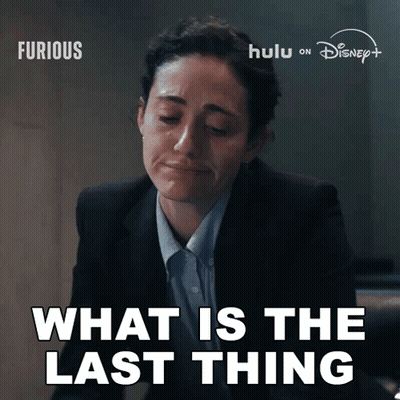 Woman In Suit Crying Saying What Is The Last Thing GIF