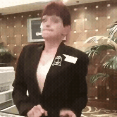 Woman In Suit Dancing GIF