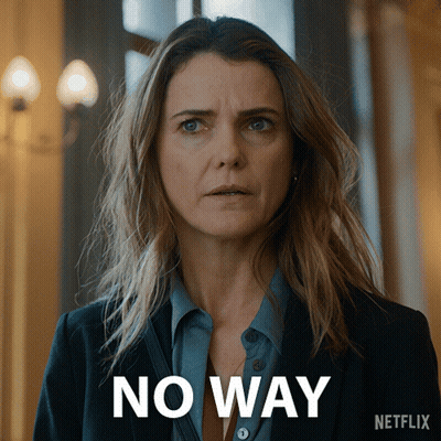 Woman In Suit Saying No Way GIF