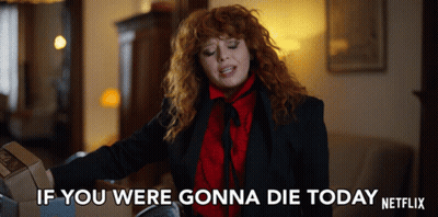 Woman In Suit Says If You Were Gonna Die Today GIF
