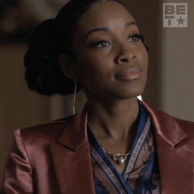Woman In Suit Says Yeah Bet Logo GIF