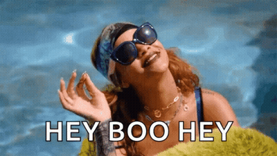 Woman In Sunglasses And Bandana Hey Boo Hey GIF