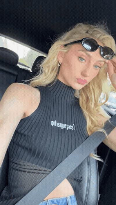 Woman In Sunglasses And Black Top Saying Got League Pass GIF