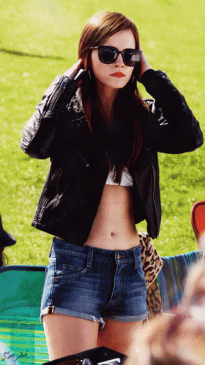 Woman In Sunglasses And Leather Jacket GIF