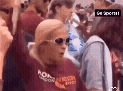 Woman In Sunglasses And Red Shirt Saying Hon Taroon GIF