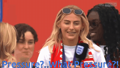 Woman In Sunglasses And Scarf Says Pressure What Pressure GIF