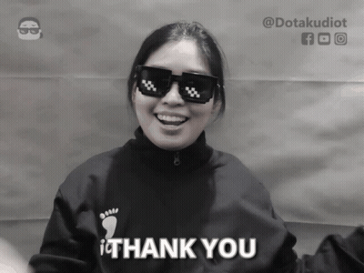 Woman In Sunglasses And Thank You Sweatshirt GIF