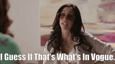Woman In Sunglasses I Guess If That's What's In Vogue GIF