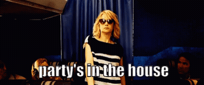 Woman In Sunglasses Party's In The House GIF