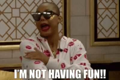 Woman In Sunglasses Says I'm Not Having Fun GIF