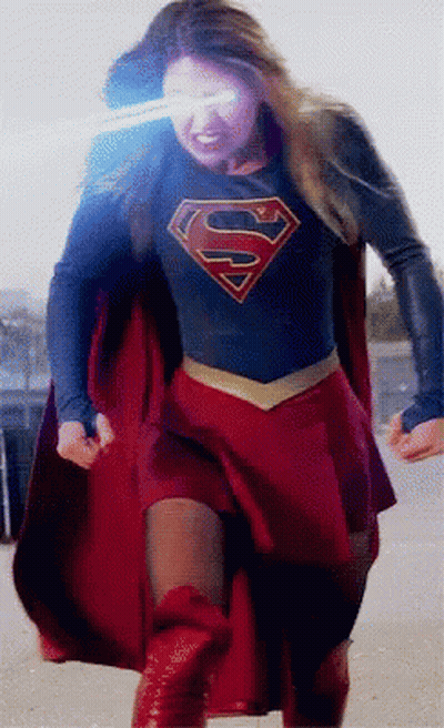 Woman In Superman Costume With S GIF