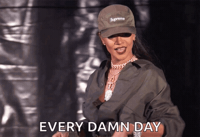Woman In Supreme Hat Wearing Saying Every Damn Day GIF