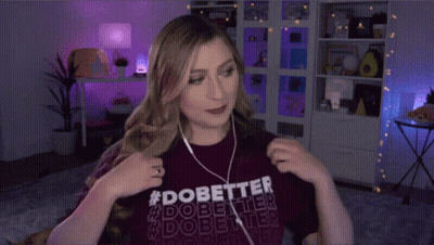 Woman In T-Shirt Saying Do Better GIF