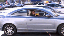 Woman In The Car Eating Sour Patch Kids Candy GIF