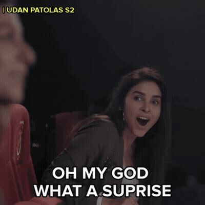 Woman In Theater Says Oh My God What A Surprise GIF