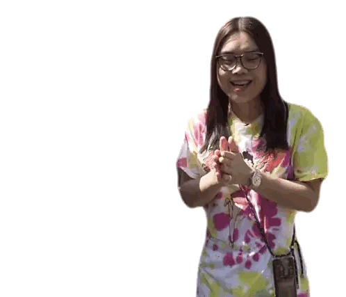 Woman In Tie Dye Shirt Praying Sticker
