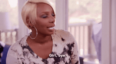 Woman In Tie Dye Shirt Saying Girl, Bye GIF