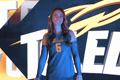 Woman In Toledo 6 Jersey With Thunder Logo GIF