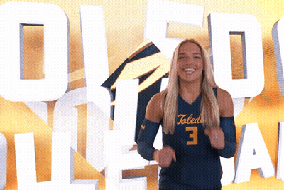 Woman In Toledo Jersey Number 3 Smiling GIF