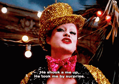 Woman In Top Hat And Bow Tie Says He Shook A Me Up He Took Me By Surprise GIF