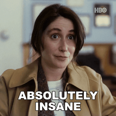 Woman In Trench Coat Saying Absolutely Insane HBO Logo GIF