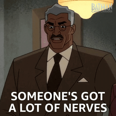 Woman In Turtleneck Saying The Nerve GIF