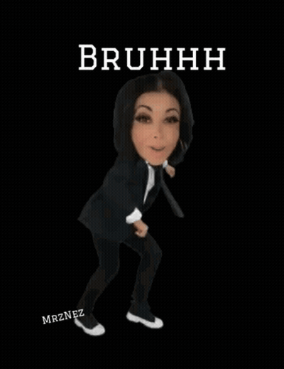 Woman In Tuxedo Dancing Saying Bruhhh GIF