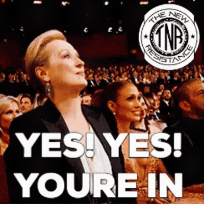 Woman In Tuxedo Saying Yes Yes Youre In GIF